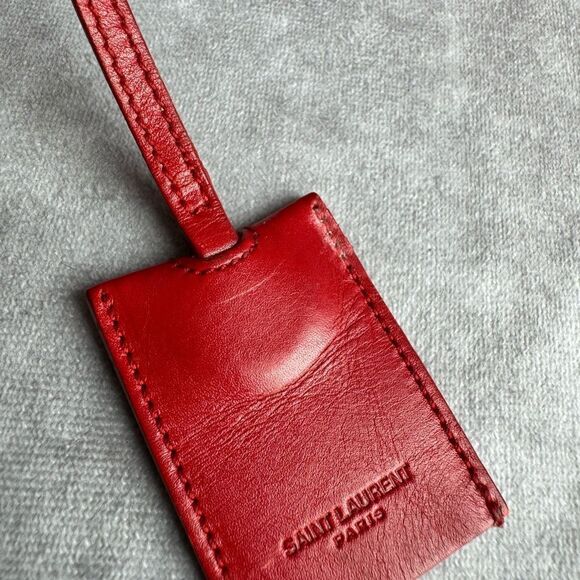 Saint Laurent Red Leather Medium Duffle Bag - Picture 7 of 13